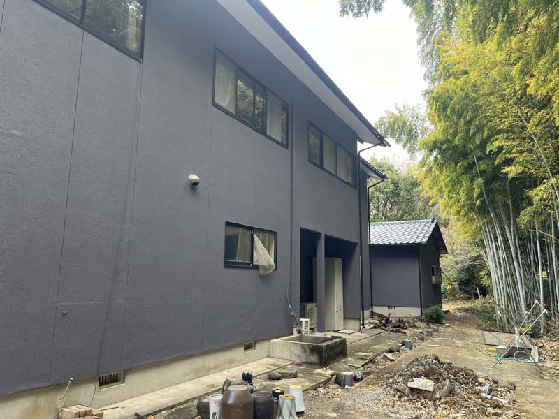 松岡建設手摺塗装施工例