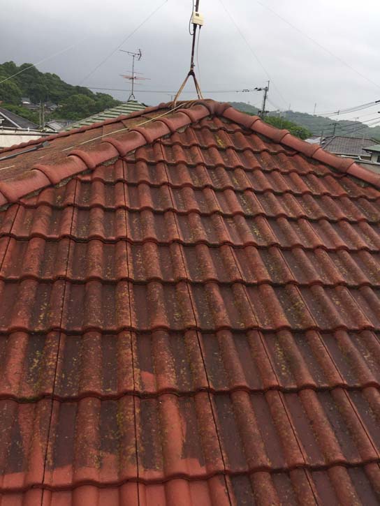 松岡建設外壁屋根塗装施工前画像