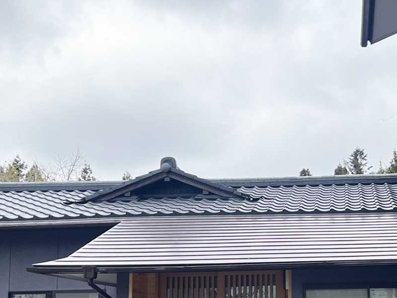 松岡建設手摺塗装施工例