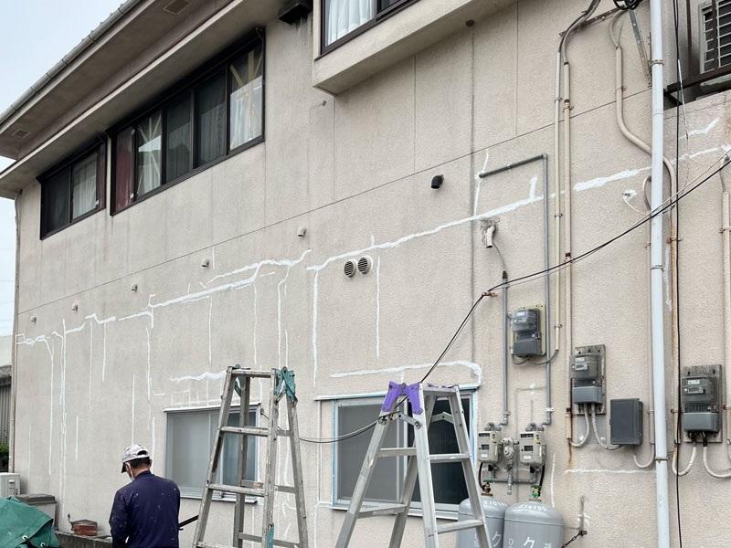 松岡建設外壁塗装施工前画像