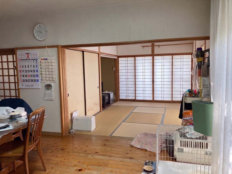 松岡建設リフォーム施工前：和室続き間