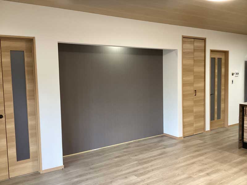 松岡建設リフォーム施工後：アクセントウォール