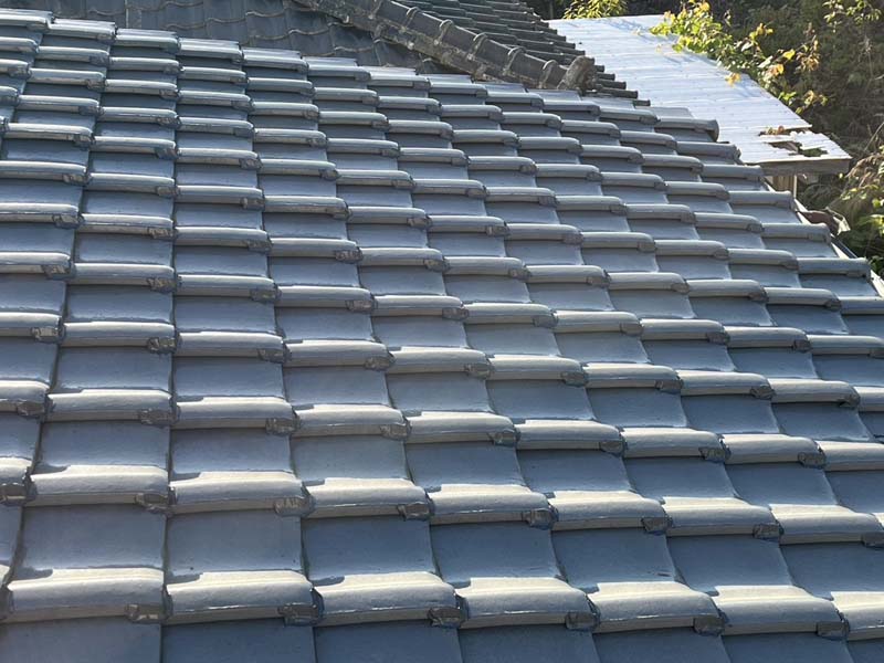 松岡建設瓦止め施工例写真