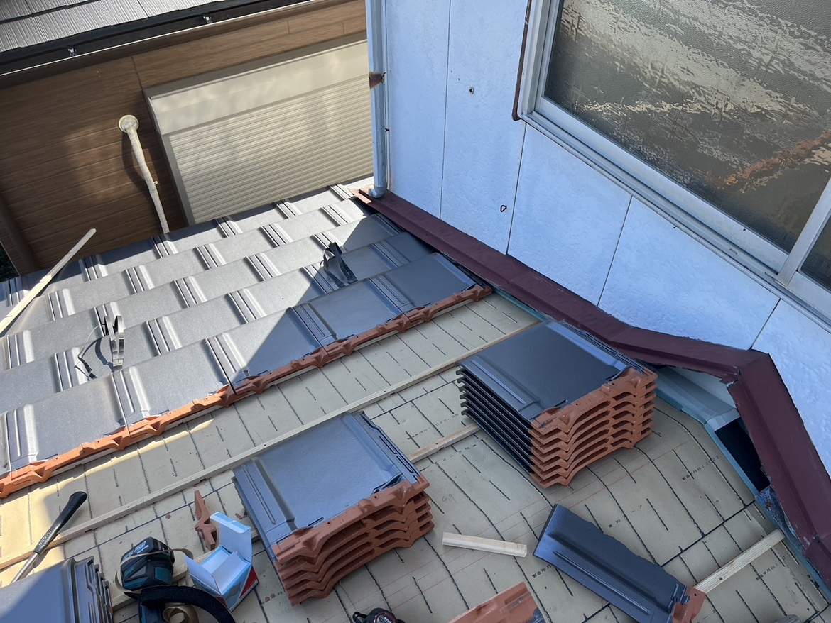 松岡建設瓦葺き替え施工例写真