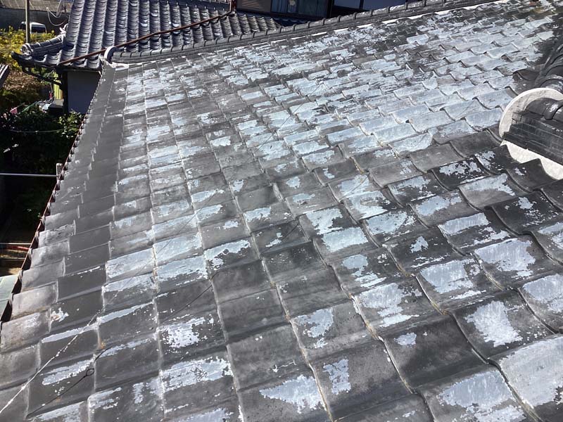 松岡建設瓦葺き替え施工中写真